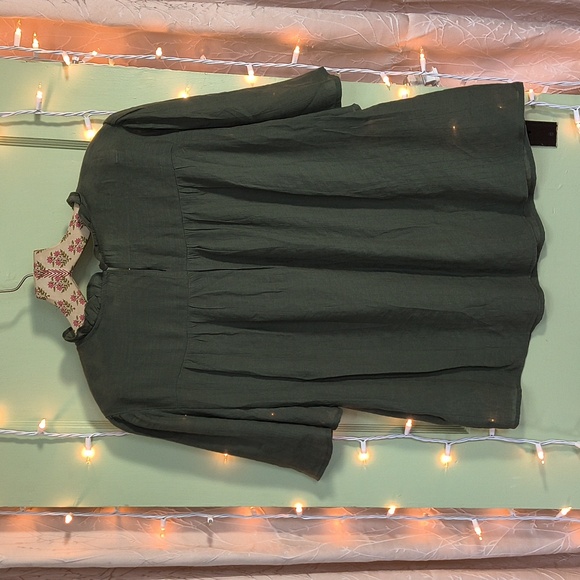 Women's Nanette Lepore Olive Green Lightweight Blouse L - Picture 13 of 13